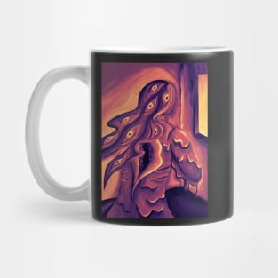"Getting Dressed" Surreal Acrylic Painting - Sunset Variant Mug